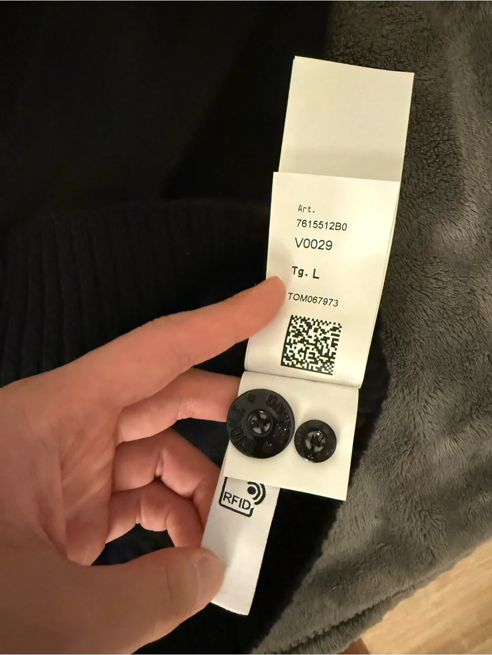 Stone Island Black Button-Front Wool Cardigan with Compass Badge